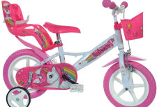 Dječji bicikl Dino Bikes 12" Unicorn s pomoćnim kotačima