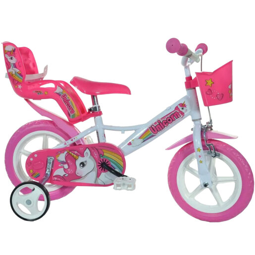 Dječji bicikl Dino Bikes 12" Unicorn s pomoćnim kotačima