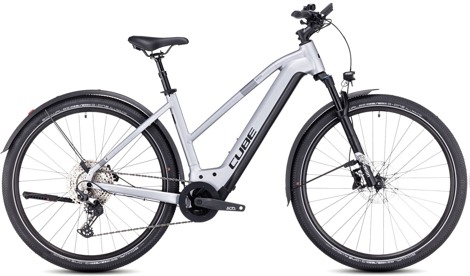 CUBE NURIDE HYBRID EXC 750 ALLROAD POLARSILVER´N´BLACK 2023 TRAPEZE